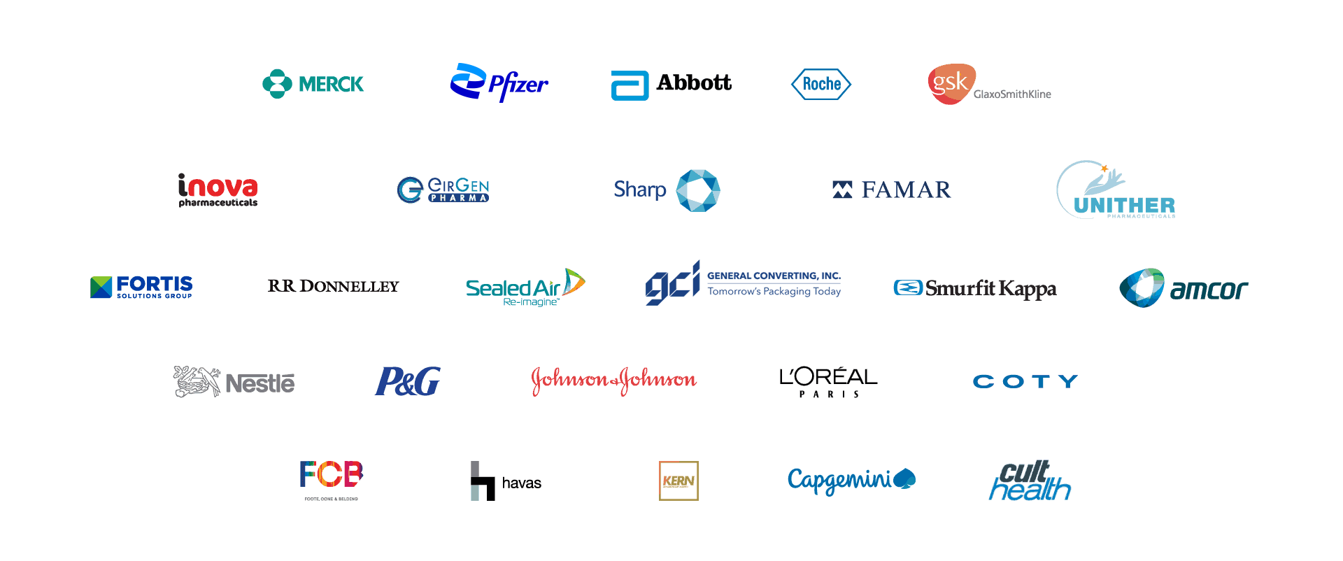 Customer corporate logos