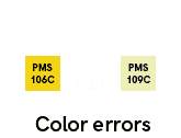 Example of color inspection results
